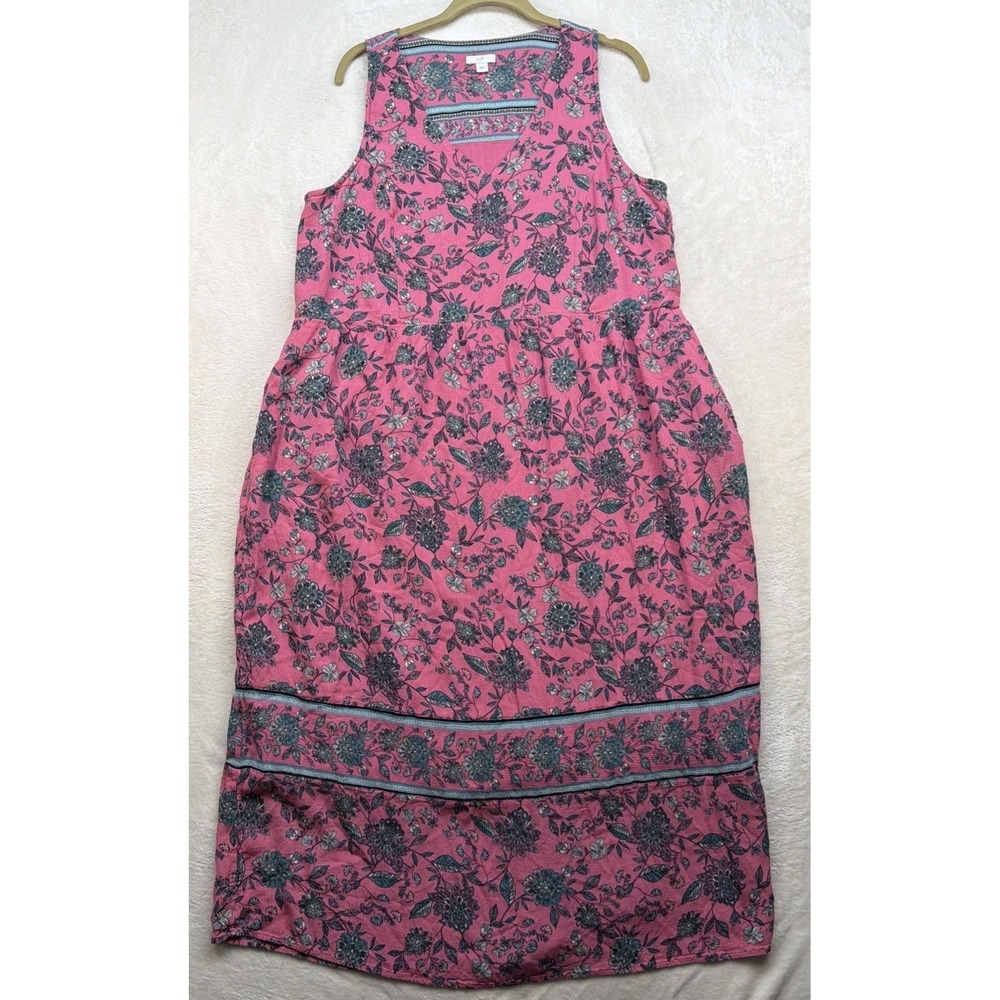 J. Jill Pink Floral Maxi Dress - Picture 2 of 10